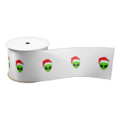 Alien Santa Head Satinband (Spule)