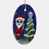 Alien Santa Keramik Ornament (Rechts)