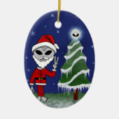 Alien Santa Keramik Ornament (Vorne)