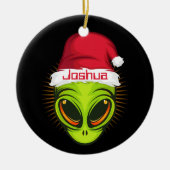 Alien Santa Keramik Ornament (Vorne)