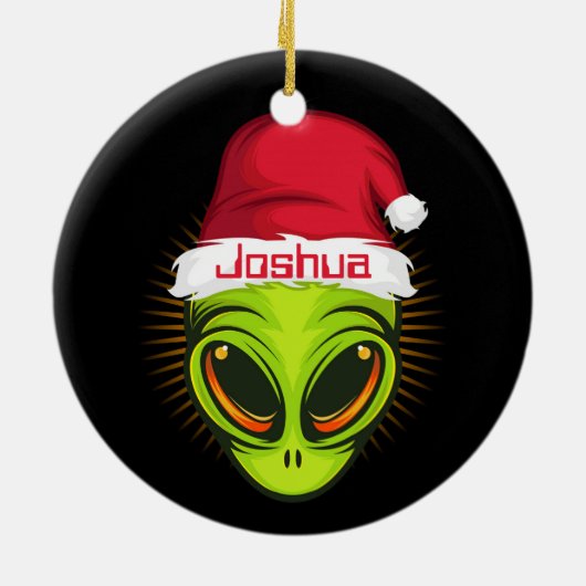Alien Santa Keramik Ornament (Hinten)