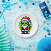 Alien Santa Pappteller (Party)