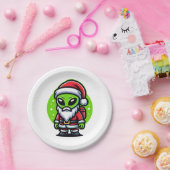 Alien Santa Pappteller (Party)