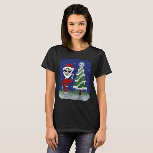 Alien Santa T-Shirt (Vorne ganz)