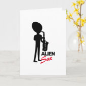 Alien Sax, Extraterrestrische Musikerin Karte (Gelbe Blume)