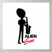 Alien Sax, Extraterrestrische Musikerin Poster (Vorne)