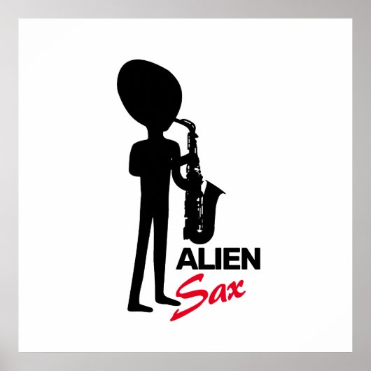 Alien Sax, Extraterrestrische Musikerin Poster (Vorne)