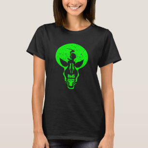 Alien-Schädel - Gruseliger grüner Alienschädel - L T-Shirt
