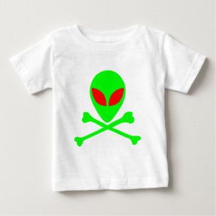 Alien-Schädel u. Knochen Baby T-shirt