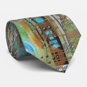 Alien-Schaltkreis-Krawatte Krawatte (Gerollt)