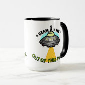 Alien-Schiff-Strahl 425g Tasse (VorderseiteRechts)