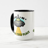Alien-Schiff-Strahl 425g Tasse (Vorderseite Links)