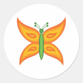Alien-Schmetterling-Aufkleber Runder Aufkleber
