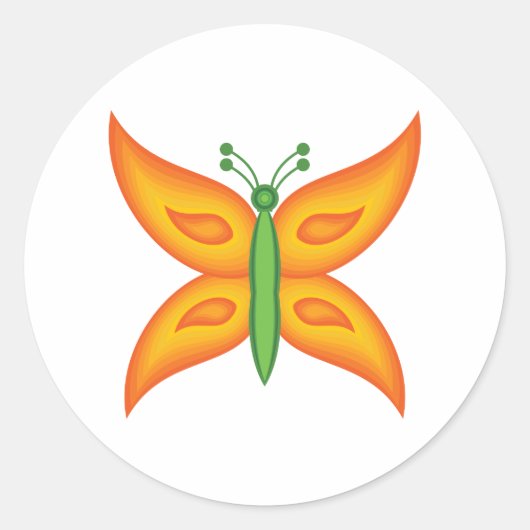 Alien-Schmetterling-Aufkleber Runder Aufkleber (Vorderseite)