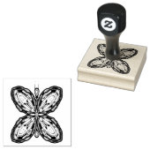 Alien Schmetterling (farbiges Muster) v1 Gummistempel (Stempel)