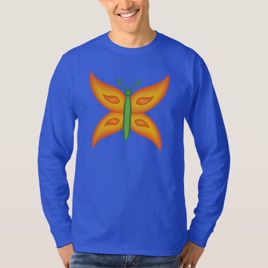 Alien Schmetterling Langarm T-Shirt (Vorderseite)