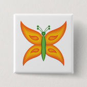 Alien Schmetterlingsknopf Button (Vorderseite)