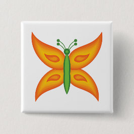 Alien Schmetterlingsknopf Button