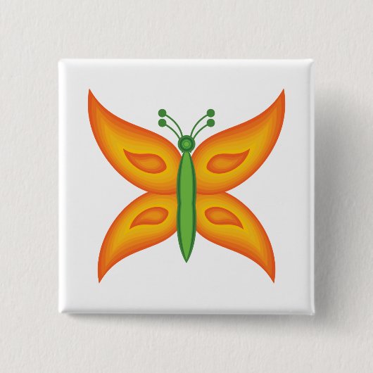 Alien Schmetterlingsknopf Button (Vorderseite)