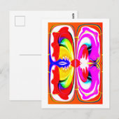 Alien-Schmetterlingskunst Postkarte (Vorne/Hinten)