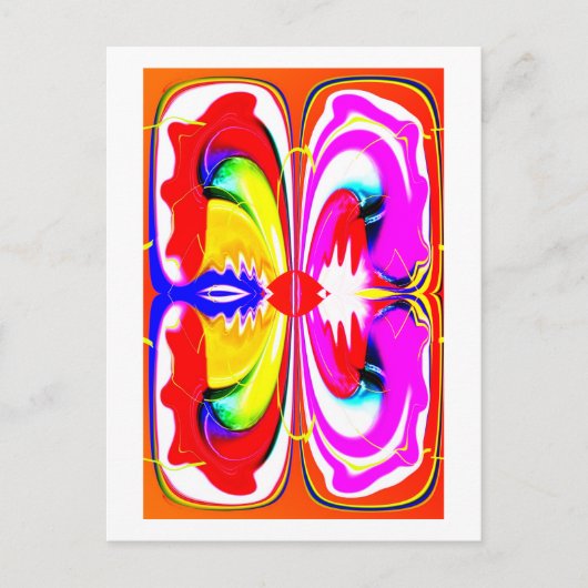 Alien-Schmetterlingskunst Postkarte (Vorderseite)