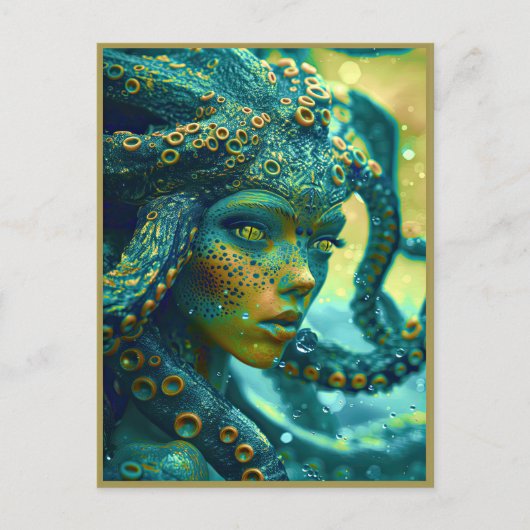 Alien Schönheit von der Wasserwelt Postkarte (Vorderseite)