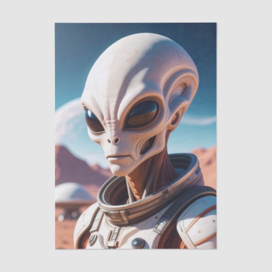 Alien SciFi Decoupage Tissue Paper Seidenpapier (Vorderseite)