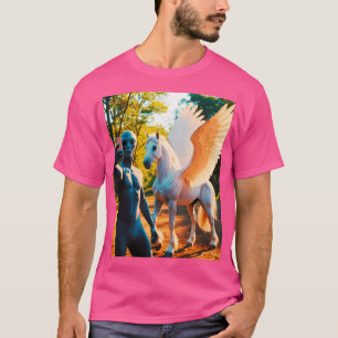 Alien Selfie mit Pegasus T-Shirt