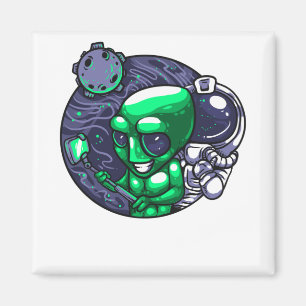 Alien-Selfie-Schnappschuss für Astronomielehrer Sp Magnet