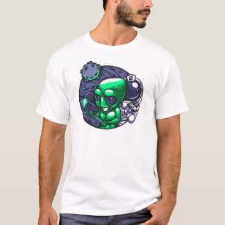 Alien Selfie Snap für Astronomen-Lehrerin Weltraum T-Shirt