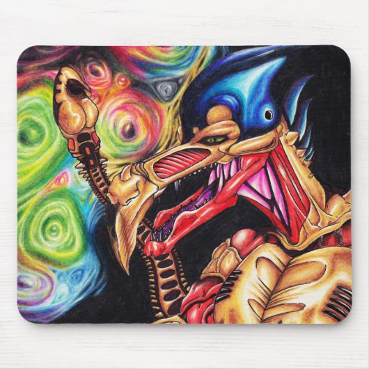 Alien Sentinel - Kunst der Wissenschaft Mousepad (Vorne)