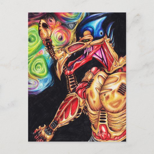Alien Sentinel - Kunst der Wissenschaft Postkarte (Vorderseite)