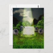 Alien Sheep Experiment Postcard Postkarte (Vorne/Hinten)