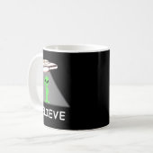 Alien Shirt - I Believe New Cool Ufo Kaffeetasse (Vorderseite Links)