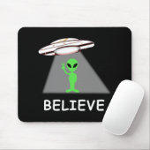 Alien Shirt - I Believe New Cool Ufo Mousepad (Mit Mouse)
