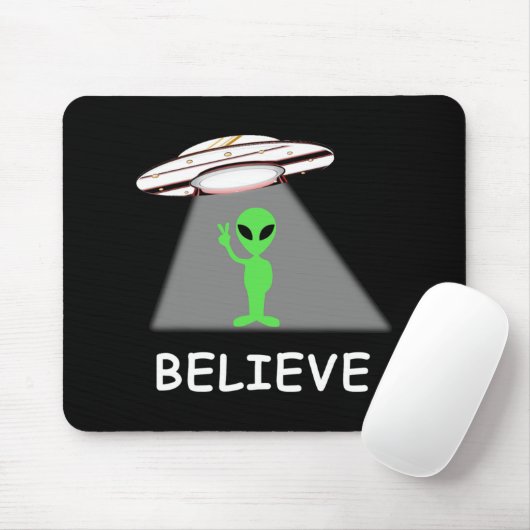 Alien Shirt - I Believe New Cool Ufo  Mousepad (Mit Mouse)