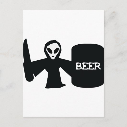 Alien Shotgun Postkarte (Vorderseite)