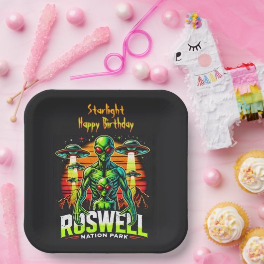 Alien Sightings im Roswell Nation Park! Pappteller (Party)