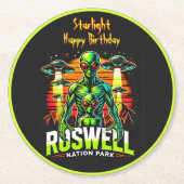 Alien Sightings im Roswell Nation Park! Runder Pappuntersetzer (Vorderseite)