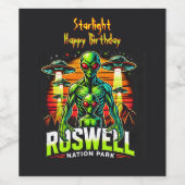 Alien Sightings im Roswell Nation Park! Weinetikett (Einzelnes Label)
