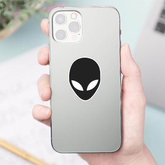 Alien Silhouette geschnitten Vinyl Aufkleber (Telefon)