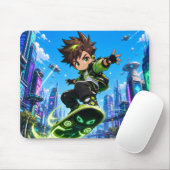 Alien-Skateboard-Gaming-Mauspad Mousepad (Mit Mouse)