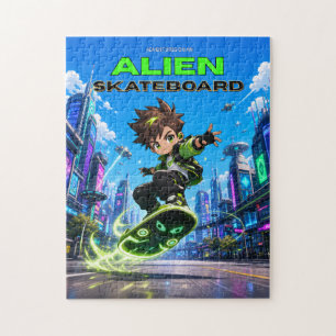 Alien-Skateboard-Puzzle Puzzle