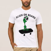 ALIEN SKATEBOARDER FUNNY T - Shirt (Vorderseite)