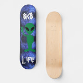Alien-Skateplattform Skateboard (Vorderseite)
