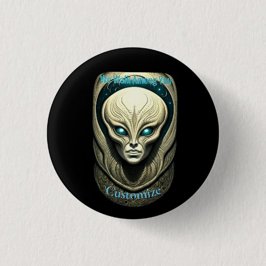 Alien skull Head Thunder_Cove Button (Vorderseite)
