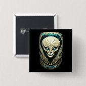 Alien skull Head Thunder_Cove Button (Vorne & Hinten)
