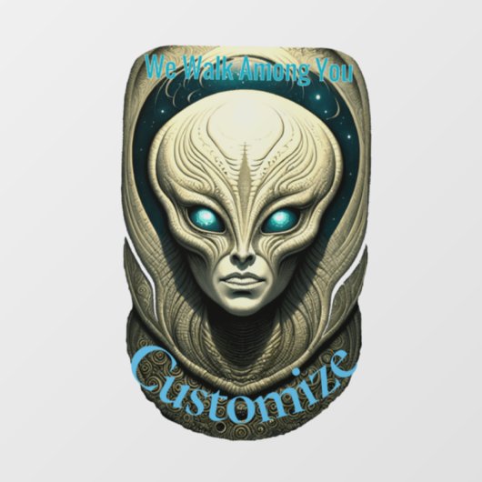 Alien skull Head Thunder_Cove Fensteraufkleber (Blatt)