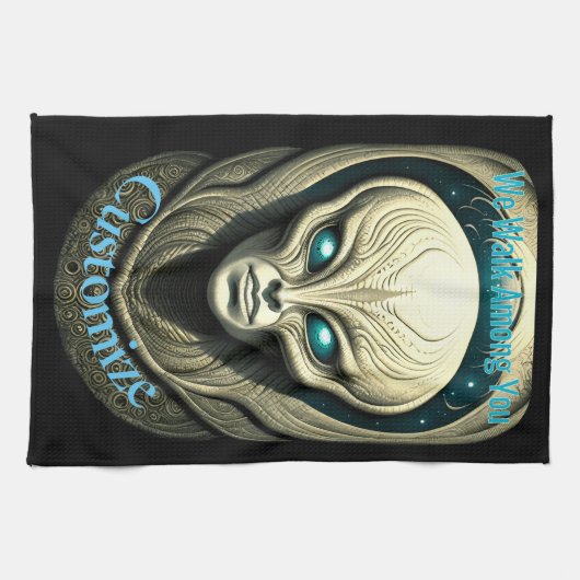 Alien skull Head Thunder_Cove Geschirrtuch (Horizontal)