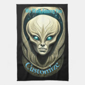 Alien skull Head Thunder_Cove Geschirrtuch (Vertikal)